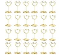 Kueohse 40 Soportes para NúMeros de Mesa, Soporte para Tarjetas, Soporte para Tarjetas, Clips para Menú, Soportes para Carteles de Mesa para Fiesta Dorados