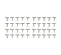 Kueohse 40pzs Placa de angulo apoyo de esquina Soporte de reparacion en forma de T 40 mm x 40 mm