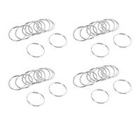 Kueohse 40X de 50Mm de Calidad Juego de Anillos Divididos Bucle de Llave de Niquel Grande Resistente Sprung