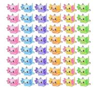 Kueohse 48 Piezas Animal Charms Axolotl Resin Charms para la FabricacióN de Joyas Tiny Resin Animals Resin Figures Miniature Axolotl Ornament