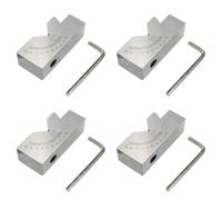 Kueohse 4Conjunto Fresa de Bloque de ÁNgulo de V de PrecisióN Ajustable de 75 X 25 X 36mm Mini 0 Grados A 60 Grados