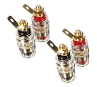 Kueohse 4Pc Amplificador Speaker Terminal Binding Post 4Mm Banana Plug Jack