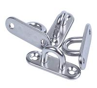 Kueohse 4Pcs 5Mm 304 Acero Inoxidable Almohadilla Oblonga Ojo Placa Grapa Anillo Gancho