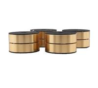 Kueohse 4PCS Pies de Aislamiento de Altavoz HiFi Almohadillas de CojíN Pies de Soporte 40X23 mm Amortiguador de Vibraciones de Aluminio Dorado