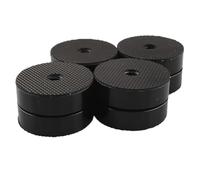 Kueohse 4PCS Pies de Aislamiento de Altavoz HiFi Almohadillas de CojíN Pies de Soporte 40X23 mm Amortiguador de Vibraciones de Aluminio Negro
