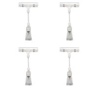 Kueohse 4piezas 6,5 Pulgadas de de Plástico Transparente Doble Clips Ajustable Popular Sign Card Display Holder