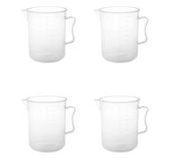 Kueohse 4X 1000ml Transparente Graduado Vaso con Manejar