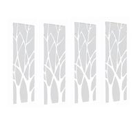 Kueohse 4X 3D AcríLico ÁRbol Espejo Pared Pegatina ExtraíBle DIY Arte Calcomanía DecoracióN del Hogar Mural 100X28 cm
