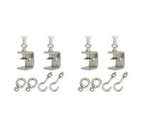 Kueohse 4X Abrazadera C Pequeña de Acero Inoxidable con Anillo, Abrazadera C, de Abrazadera de Tubo para Colgar, Abrazadera de con Anillo para Carpintería