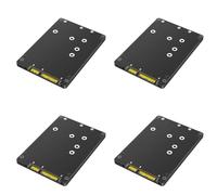 Kueohse 4X Adaptador 2 en 1 Que Combina M.2 NGFF Key B y MSATA SSD A 2.5 SATA3 con Caja de Plástico para SSD