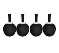 Kueohse 4X Artículos Deportivos Raquetas de Tenis de Mesa de Silicona Multicolor Adecuadas para Principiantes en Entrenamiento y Competición Negro
