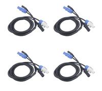 Kueohse 4X Cable Powercon Combinación de Enchufe Powercon y Línea de Señal XLR para Tránsito de Señal de Conexión de Alimentación de Luz (B)