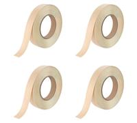 Kueohse 4X Canto de Abedul, Rollo de de Madera de 1,9 cm X 15,2 M, Preencolado, Flexible, para Proyectos de Bricolaje y Profesionales.