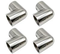 Kueohse 4X Conector de Tubo para, Acero Inoxidable 316, Marino, Accesorio de Riel de Mano, Conector de Tubo de Codo de 90, Herrajes de Montaje, 25 mm