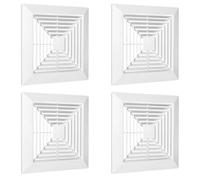 Kueohse 4X Cubierta para Ventilador de Escape de Baño con Resortes, Piezas de Repuesto para Ventilador de Escape Cuadrado de Techo o Montaje en Pared, Baño