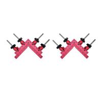 Kueohse 4X Escuadras de Posicionamiento de 90 Grados, Abrazaderas de Ángulo Recto para Carpintería, Abrazadera de Esquina, Herramienta de Sujeción de Carpintero para Gabinetes