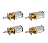 Kueohse 4X JA12-N20 Model DC 12V 100RPM Caja del Engranaje de Par Motor Caja del Engranaje Mini Plata +