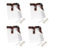 Kueohse 4X Lonas Impermeables Transparentes de 8X10 Pies, Cubierta Resistente una la Lluvia para JardíN Al Aire Libre, Lona de Vinilo Transparente con Ojales