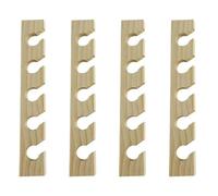 Kueohse 4X Percha de Madera para Gorra de Béisbol, Decoración del Hogar, Organizador de Madera Que Ahorra Espacio con Estante de Exhibición, Color Madera