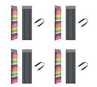 Kueohse 4X Portarrollos de Vinilo con 48 Compartimentos, Organizador de Almacenamiento de Rollos de Vinilo, Organizadores de Sala de Manualidades de Pared y Almacenamiento Árbol Gris