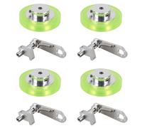 Kueohse 4X Rueda de MedicióN de Rueda de Codificador Industrial de Poliuretano de Aluminio de 200 mm con Soporte de Montaje de Codificador de Aluminio de 20 mm