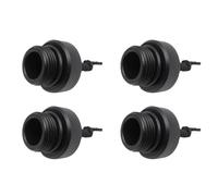 Kueohse 4X TapóN Antipolvo con Cuerda Tapa Antipolvo para Buceo para Tanques VáLvulas Tapa Final Tapa Antipolvo para Buceo Accesorio de Buceo Negro