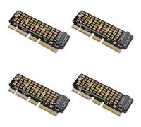 Kueohse 4X Tarjeta Adaptadora M.2 NVME A PCI-e 4.0 Ranura M.2 M-Key Compatible con Servidor 1U