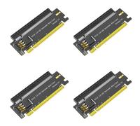 Kueohse 4X Tarjeta Adaptadora PCI-e 5.0 16 X A X16 de 180 Grados con Conector de Alimentación ATX de 6 Pines.