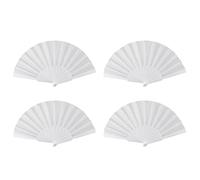 Kueohse 4X Ventilador de Mano Plegable de Plastico y Tela para Senoras y Hombres