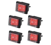 Kueohse 5 Interruptor Basculante de Impermeable SPST de 36X29Mm de para Aspiradoras Industriales con Cubierta Impermeable
