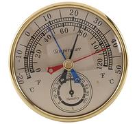 Kueohse 5 Pulgadas Min MAX TermóMetro HigróMetro Montaje en Pared Colgar en la Pared AnalóGico Interior Exterior Anti Lluvia Temperatura Medidor de Humedad