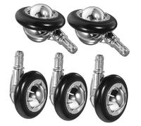 Kueohse 5 Ruedas Giratorias para Sillas de Trabajo Pesado, Ruedas Silenciosas para Escritorio, Ruedas para Sillas de Computadora, Ruedas para Sillas de Oficina