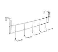 Kueohse 5 sobre la Puerta Hogar BañO Cocina Abrigo Toalla Loop Hanger Rack Holder Estante, Plata