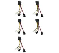 Kueohse 5 Uds de una Ventilador de 3 Pines Adaptador Cable de Alimentación Conector Ventilador de Refrigeración Ordenador Cables 12V/5V CC para CPU PC Ventilador con Cubierta