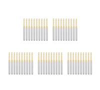 Kueohse 50 Piezas Fresa de Extremo de Carburo con Revestimiento de Titanio Fresa de Grabado Brocas de Enrutador CNC para Máquina PCB, Vástago de 1/8 de Pulgada 2 mm