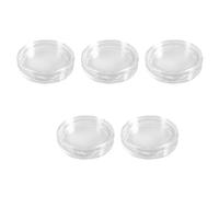 Kueohse 50 Pzs Caja de Monedas de Plastico Transparente Redonda Pequena 35mm