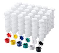 Kueohse 50 Tiras, Tiras de Pintura VacíAs, Botes Tazas de Pintura, Recipientes Transparentes para Almacenamiento de Pintura, Mini para Pintura, 3 Ml / 0,1 Onzas