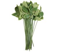 Kueohse 50 unidades de tallos artificiales de rosas falsas para manualidades hechas a mano, ramo de hojas,