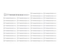 Kueohse 50 Unids Golf Profesional 83Mm Golf Tees de Madera Accesorios Ayudas de Entrenamiento de Golf