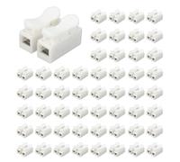 Kueohse 500Pcs PláStico 2 Pin Push Cable RáPido Conector Terminal de Cableado 10A 250V