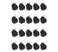 Kueohse 50mm Rueda Castor de Rodillo de Silla de Oficina - Juego de 20 - Negro