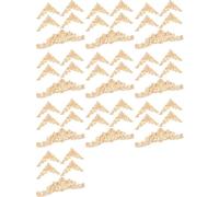 Kueohse 50X Apliques de Madera Apliques de Madera Decorativos Apliques de Madera DIY para Espejo Cama Puerta Armario Muebles