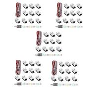 Kueohse 55 Piezas Conectores de Tira de LED de 3 Pines Sintonizables Conectores de Luz de Tira de LED de 10 mm Terminal de Conector de Tira de LED para WS2811