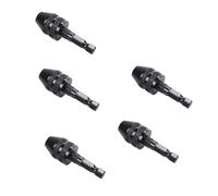 Kueohse 5piezas 0.3-3.6Mm Taladro Sin Llave Portabrocas Destornillador Adaptador de Controlador de Taladro de VáStago de 1/4 Pulgadas Negro