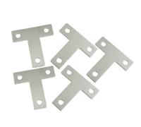 Kueohse 5pzs Placa de angulo apoyo de esquina Soporte de reparacion en forma de T 40 mm x 40 mm