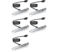 Kueohse 5X Adaptador USB-C de 20 Gbps para Panel Frontal con Cable de Extensión de Cabezal de Placa Base, USB-C Hembra A USB de 20 Pines.