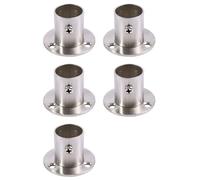 Kueohse 5X Armario Armario 22Mm Diámetro Tubo Colgante Carril Varilla Soporte de Soporte Final