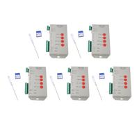 Kueohse 5X Controlador LED RGB T1000S Tarjeta SD Controlador de 2048 Píxeles para Tira de Luz LED WS2801 WS2811 WS2812B SK6812 LPD6803