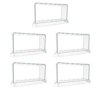 Kueohse 5X de Plástico Transparente Tubo de Ensayo en Rack 6 Agujeros del Soporte del Tubo de Ensayo de Laboratorio Soporte Escuela Estante Lab Supply Equipo 16.7X8X3 cm