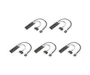 Kueohse 5X Divisor de Encabezado USB de 9 Pines con Cable de AlimentacióN SATA, Conector Divisor USB 2.0 de ExtensióN de Concentrador USB Interno para Placa Base